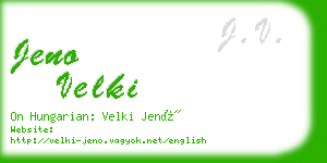 jeno velki business card